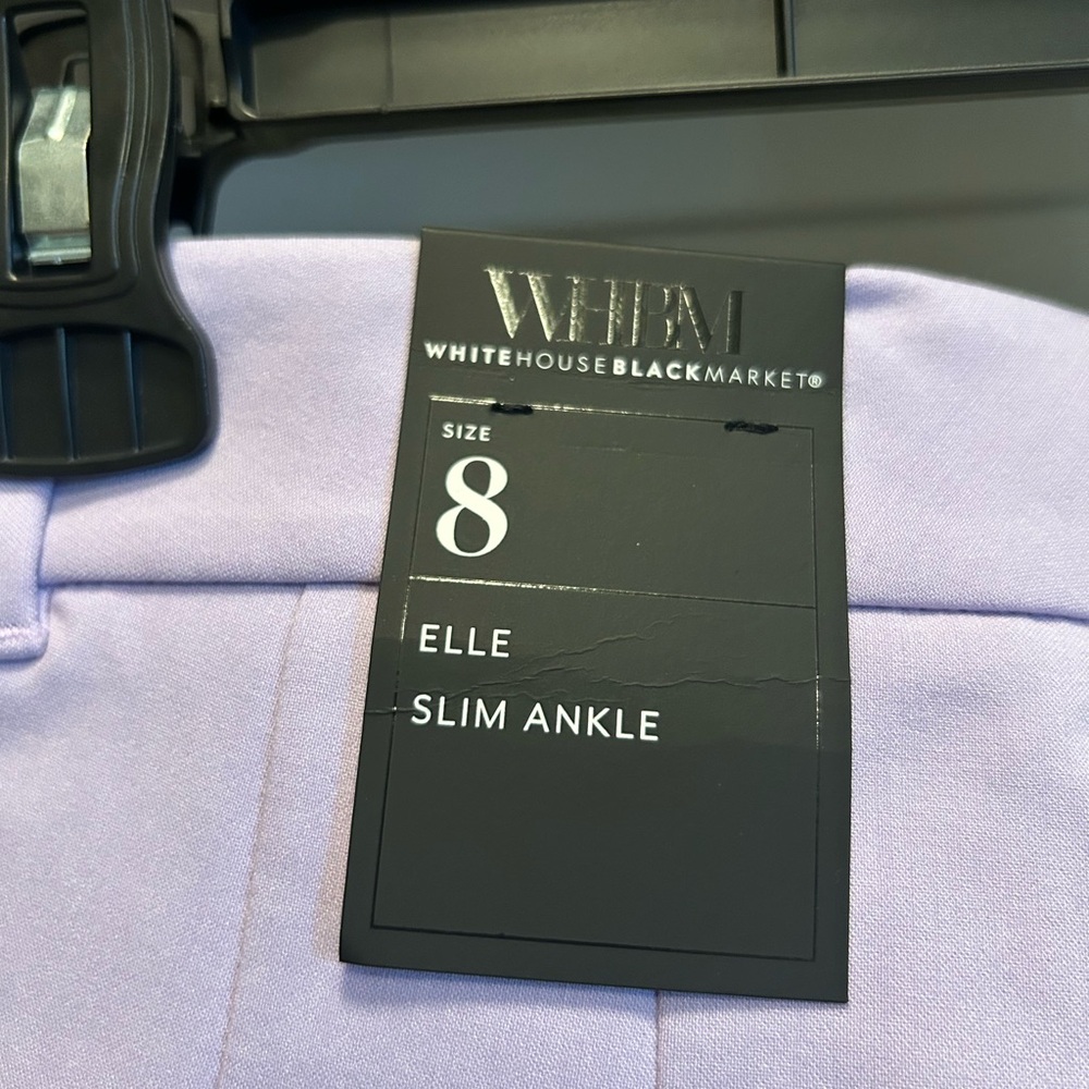 NWT White House Black Market Elle Slim Ankle Luxe Double Weave Pants 8 - Picture 8 of 9
